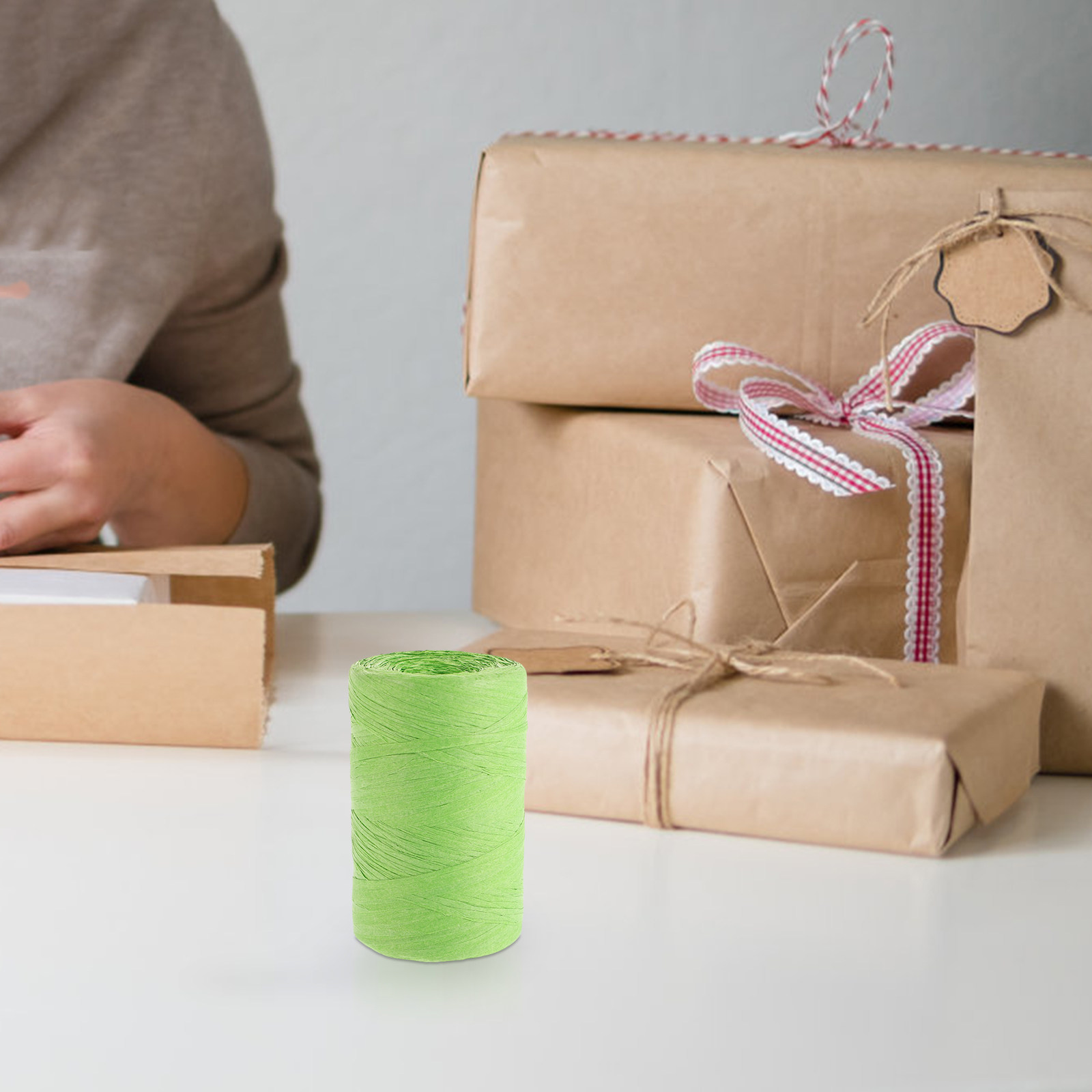 Papercraft Supply Ribbon - Pita Datar dari Kertas Raffia Berwarna