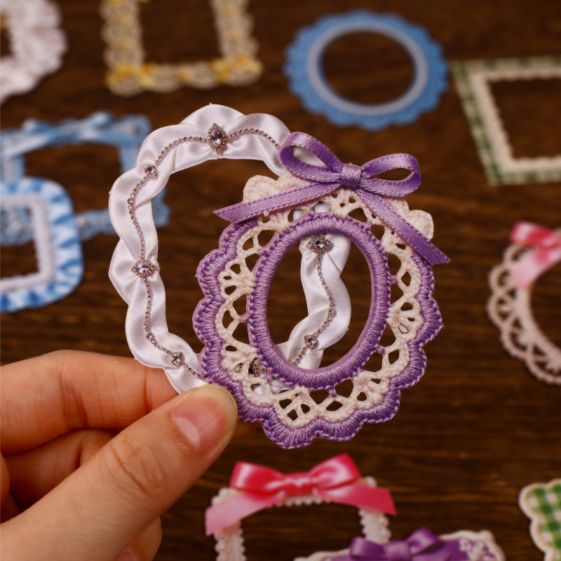 Papercraft Supply Ribbon - 1 Pak/8 Buah Stiker Kartu Keras