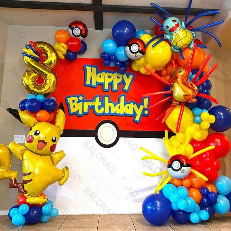 Balloon Arch Kit - 84 Buah Balon Pesta Pikachu Kit