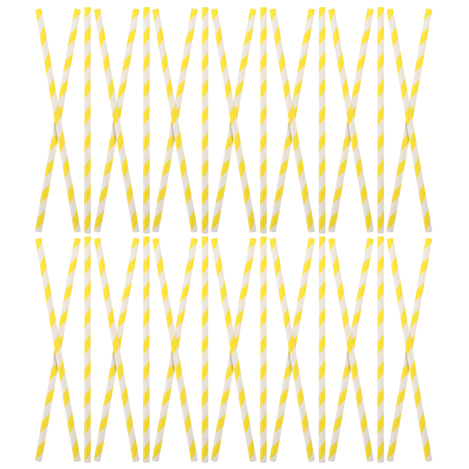 Paper Straw Color - 100Pcs Sedotan Kertas Dekoratif Pesta Berwarna-warni