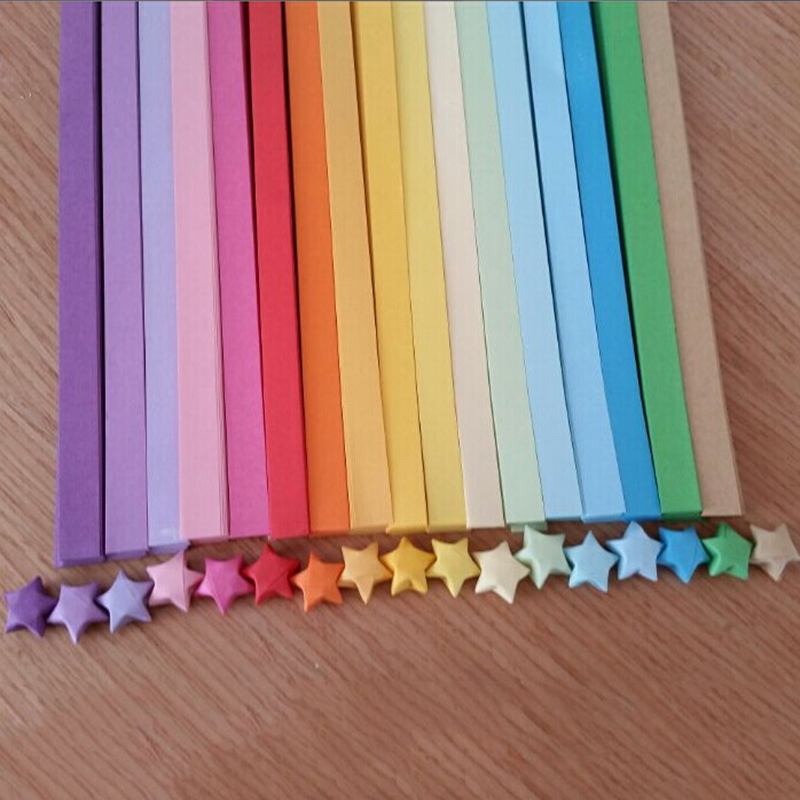 Papercraft Supply Ribbon - 27 Warna Kertas Origami Bintang Keberuntungan