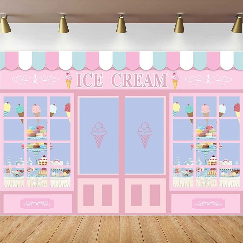Dessert Table Backdrop - Latar Belakang Fotografi Tema Es Krim