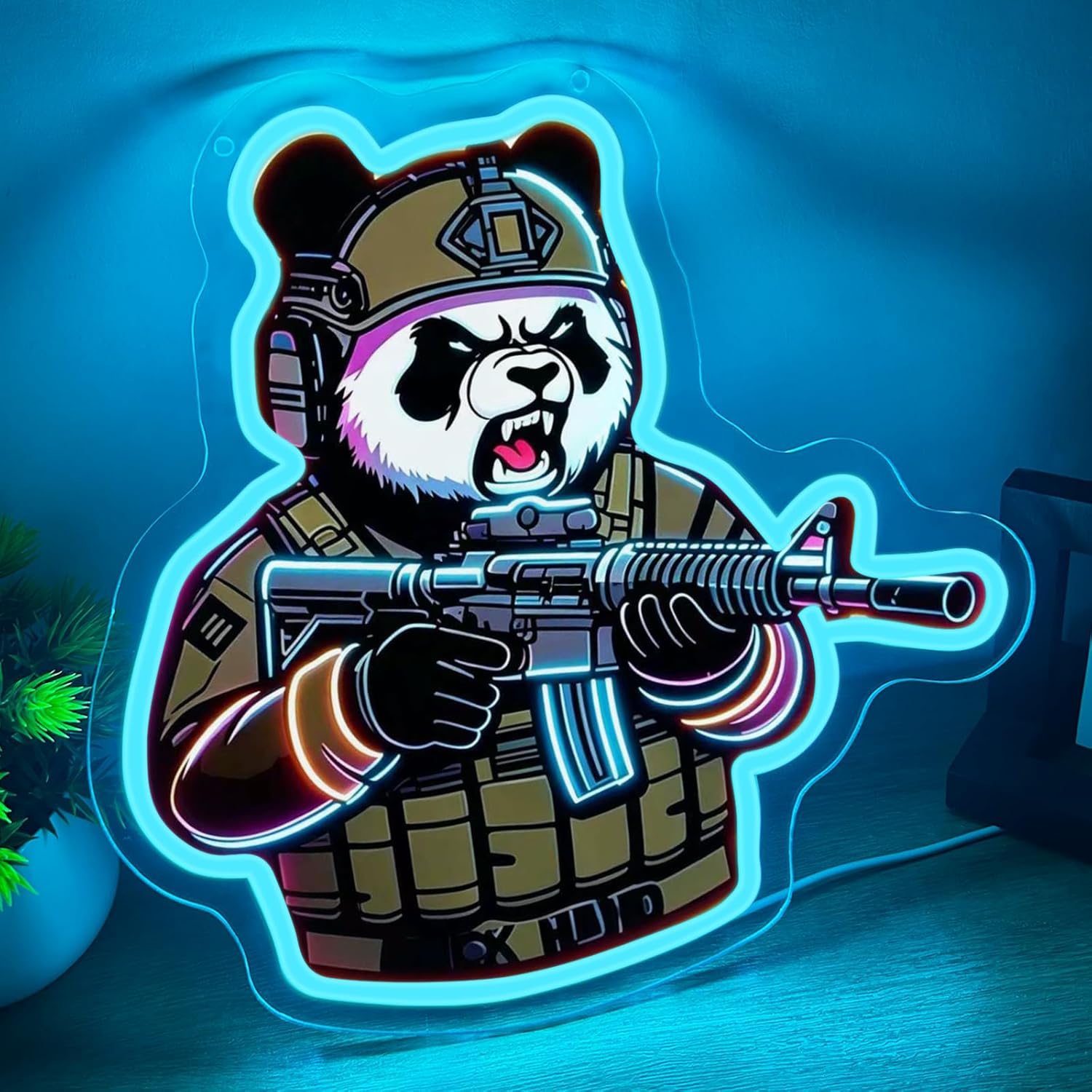 Neon Sign Party - Lampu Neon Panda Taktis Bertenaga USB