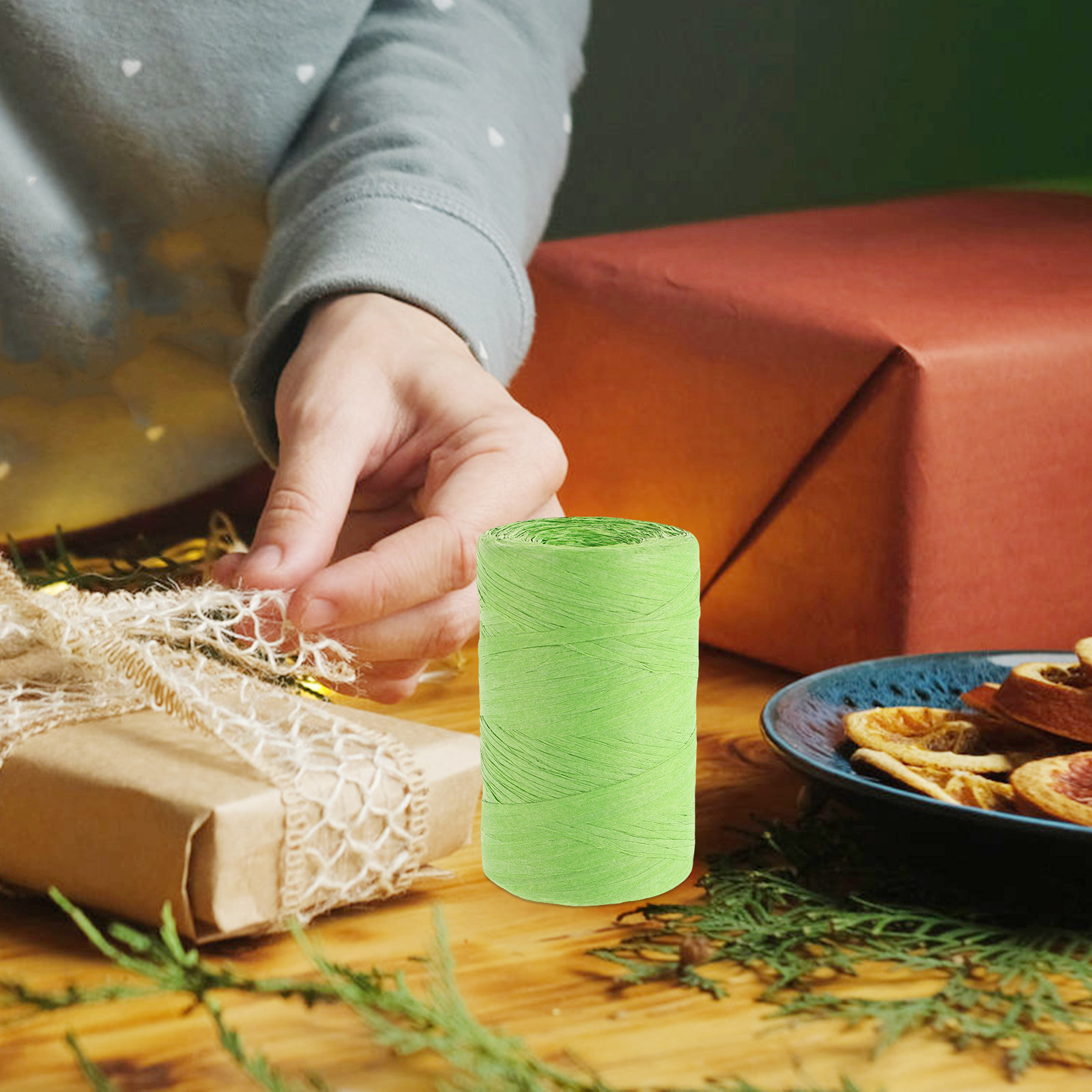 Pita Datar dari Kertas Raffia  - Papercraft Supply Ribbon ulasan dan harga