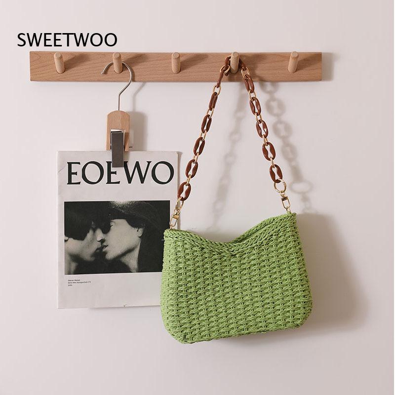 Tas Bahu Anyaman Warna Solid T - Paper Straw Color ulasan dan harga