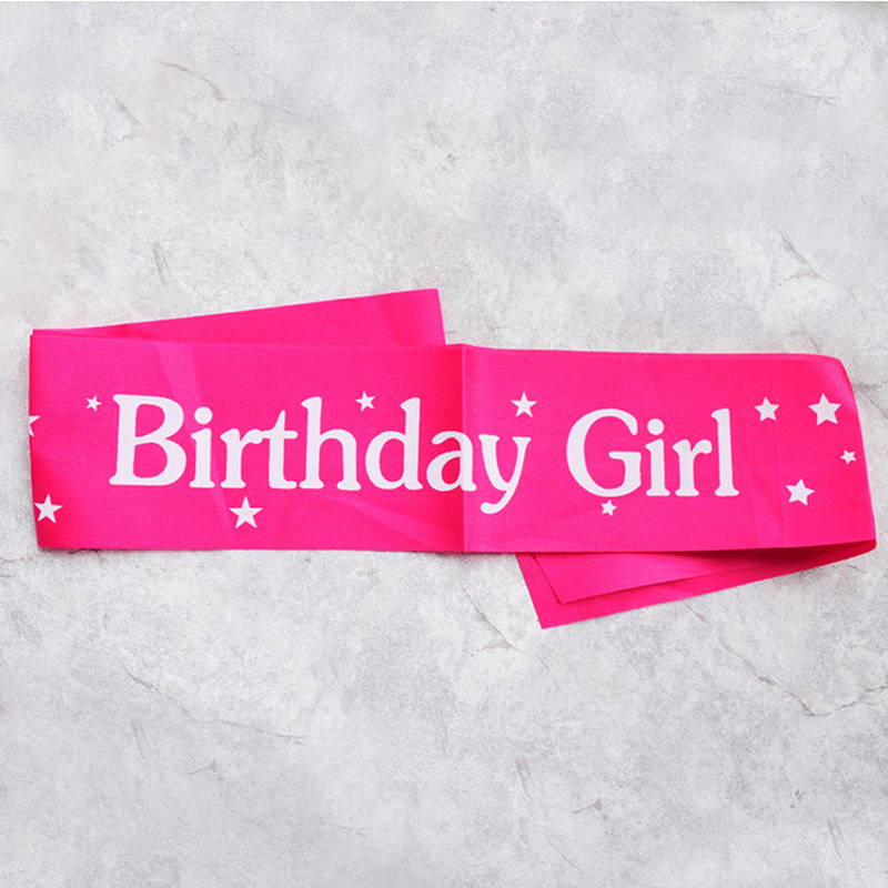 Korset bahu pita anak perempua - Birthday Sash Glitter ulasan dan harga