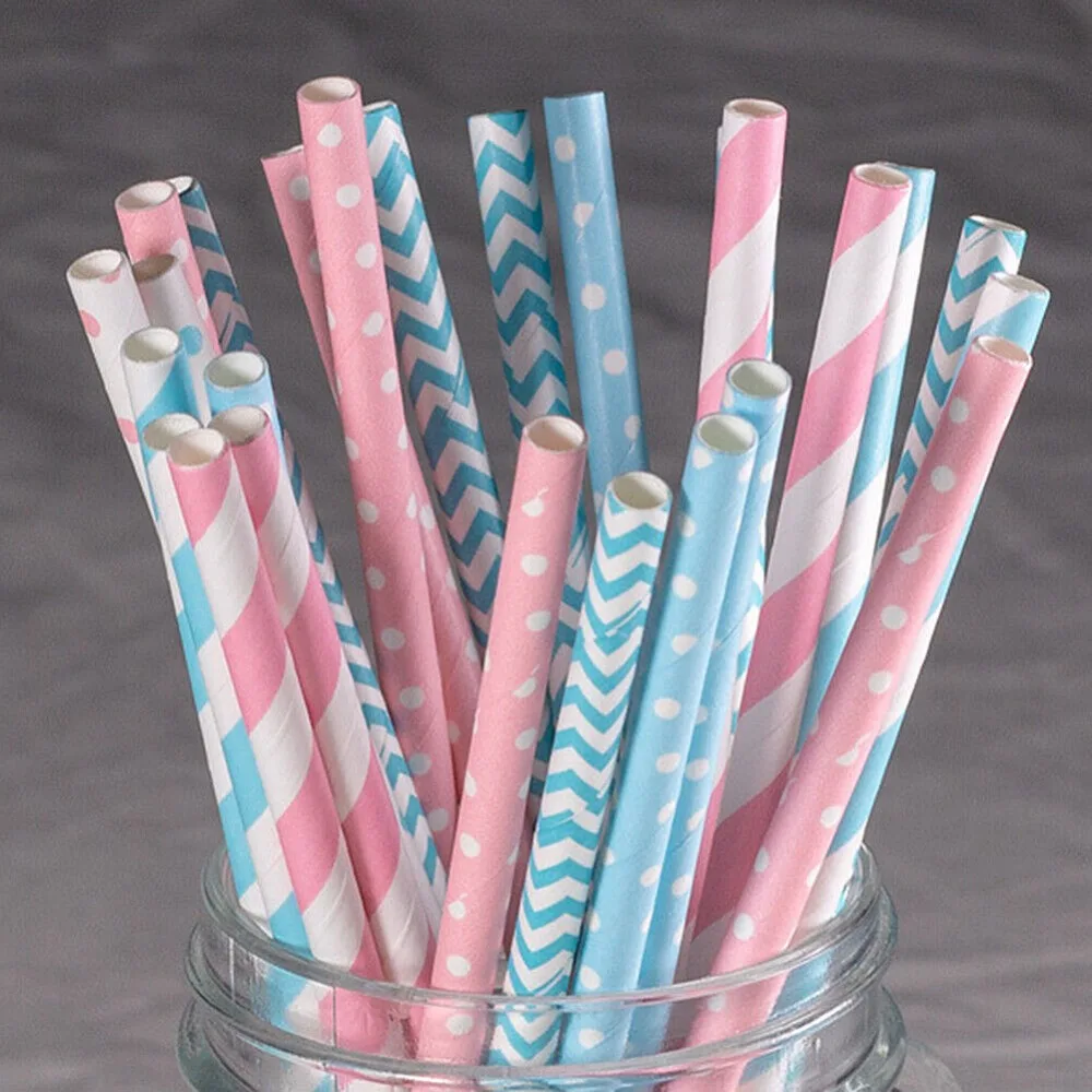 100 Sedotan Kertas Kemasan Mas - Paper Straw Color ulasan dan harga