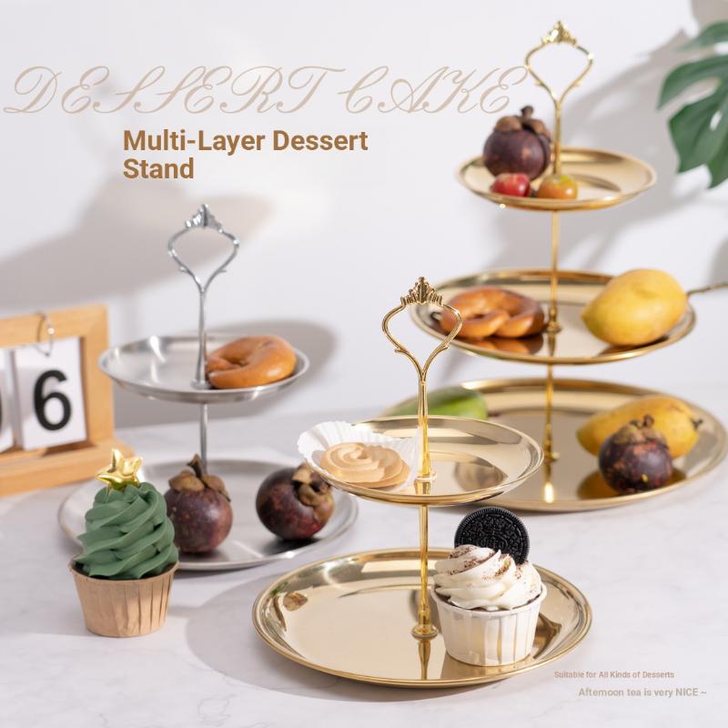 Stand Kue 2/3 Tingkat Emas Per - Cupcake Stand Tier ulasan dan harga