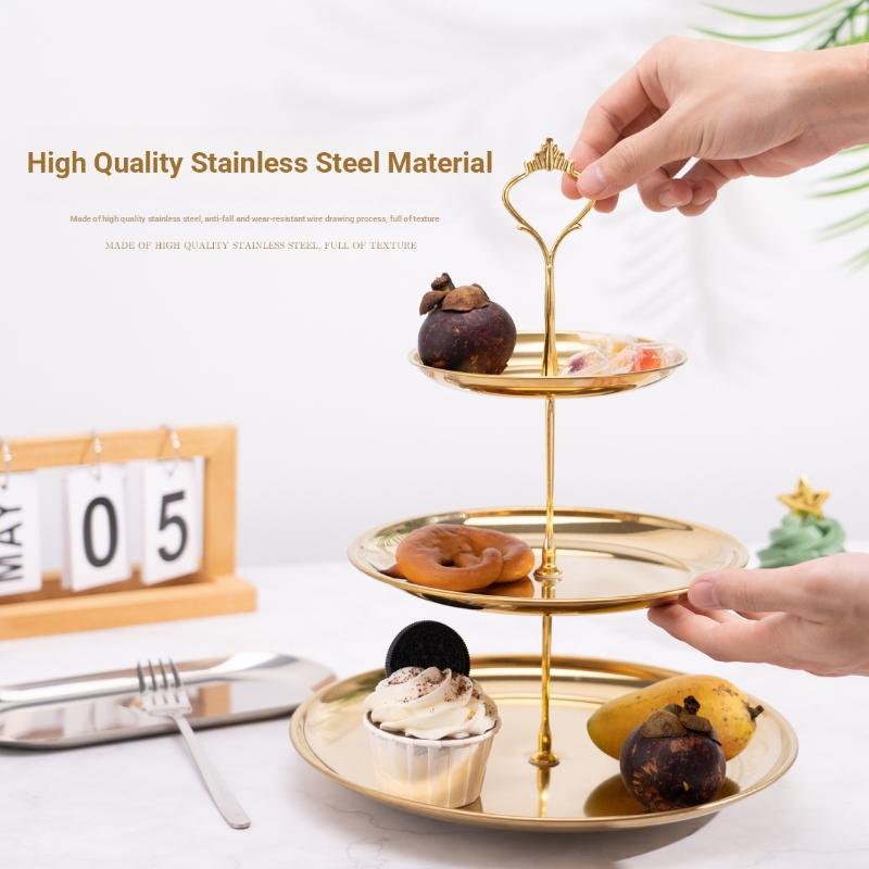Stand Kue 2/3 Tingkat Emas Per - Cupcake Stand Tier ulasan dan harga