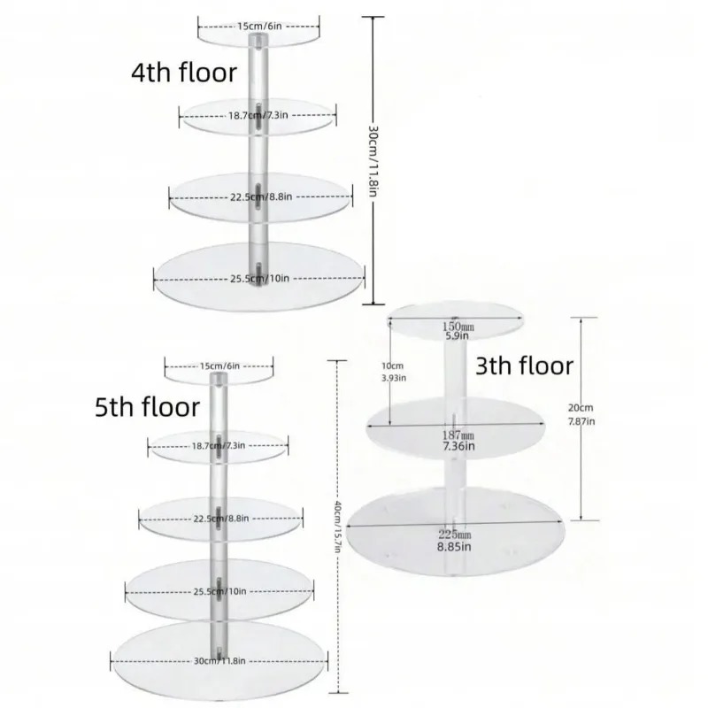 Tempat Kue Kering Akrilik Tran - Cupcake Stand Tier ulasan dan harga