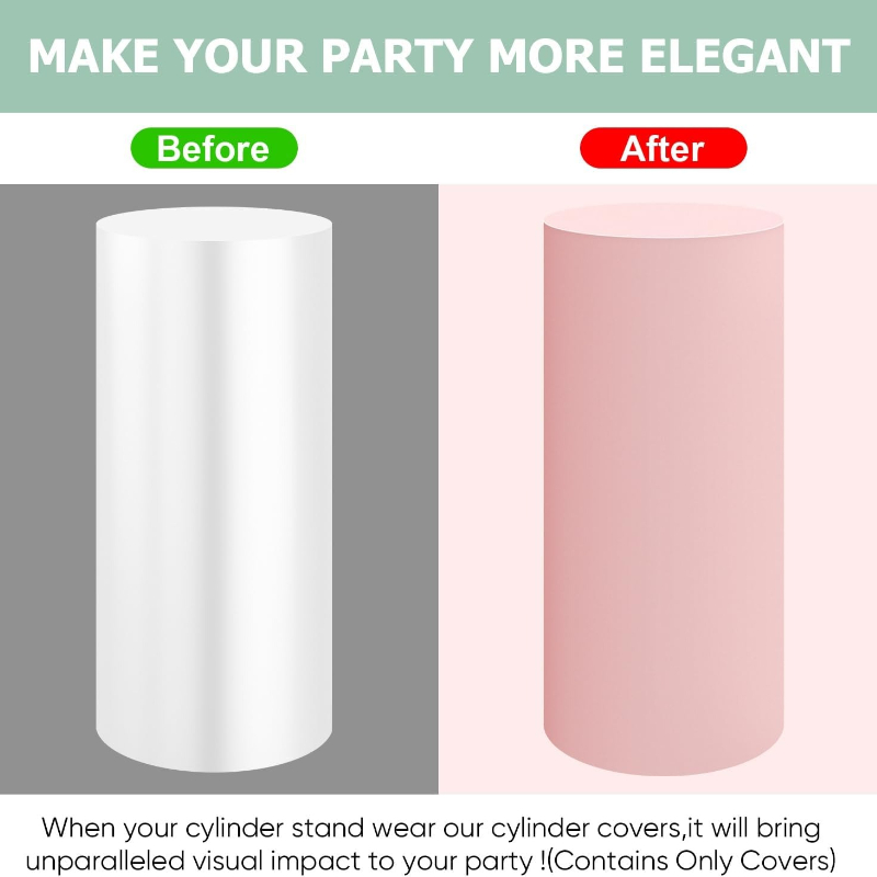 Penutup Tiang Silinder Spandex - Dessert Table Backdrop ulasan dan harga