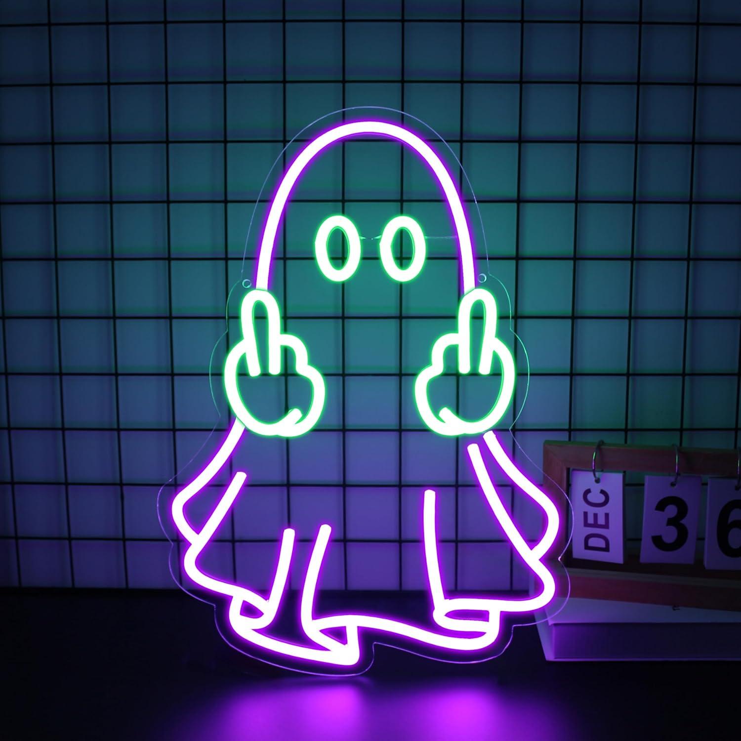 Lampu Neon LED USB Ghost Sign, - Neon Sign Party ulasan dan harga