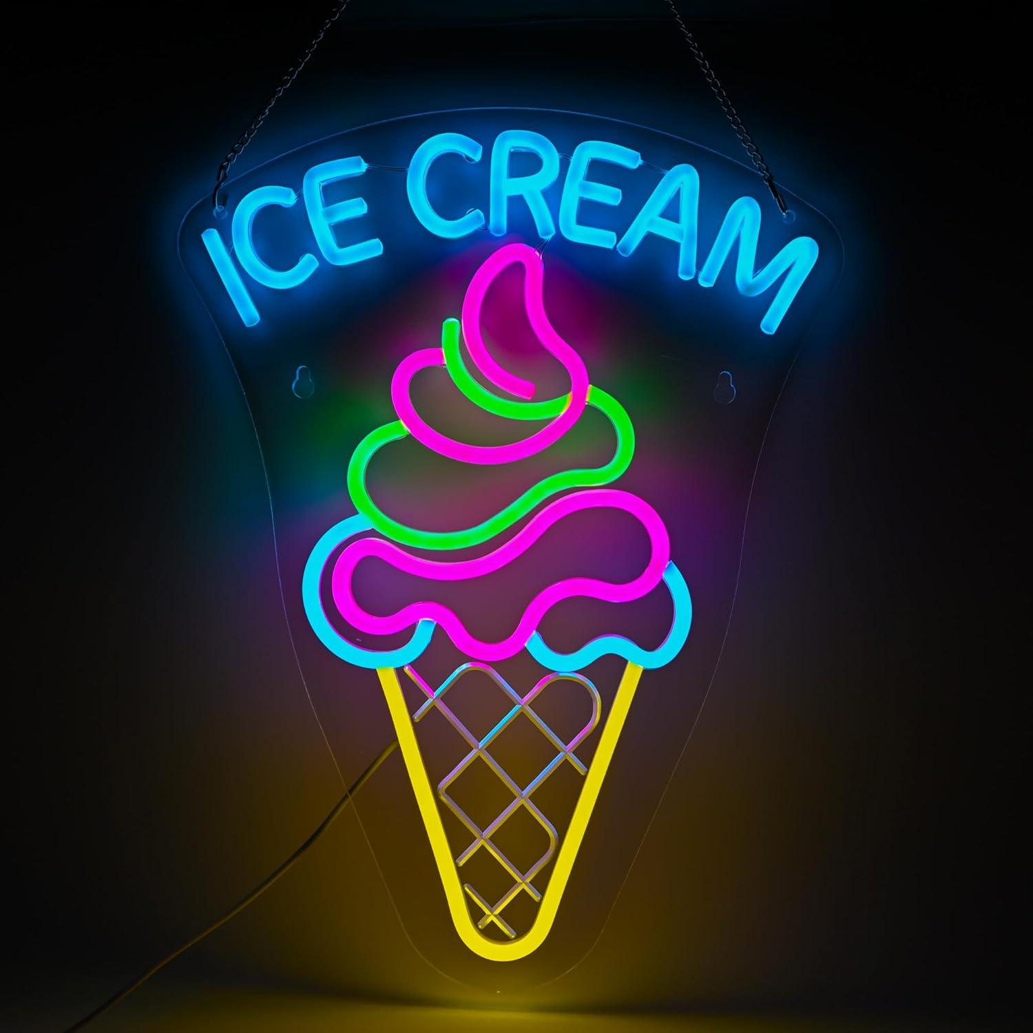 Lampu Neon Es Krim LED yang Da - Neon Sign Party ulasan dan harga