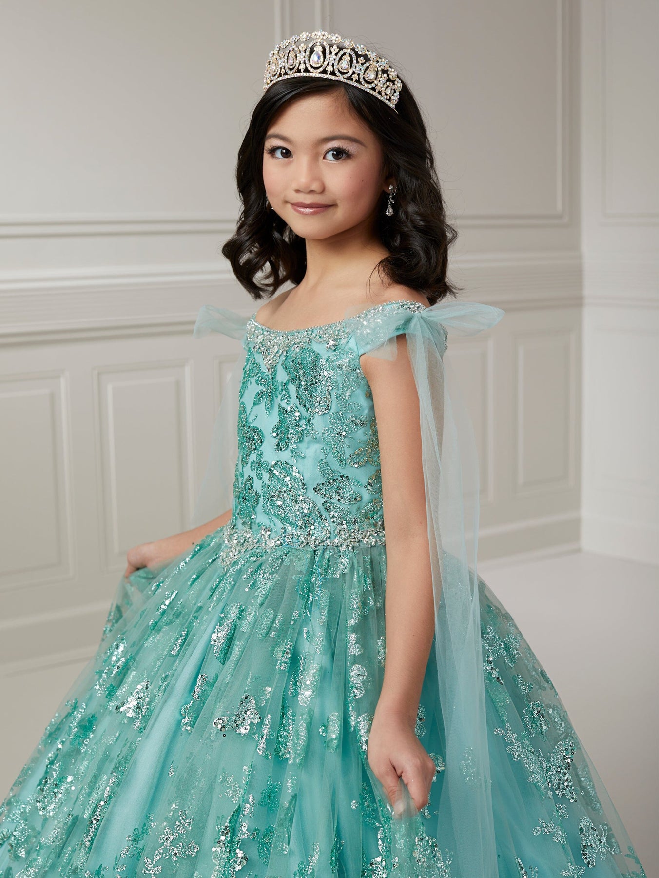 Gaun Gadis Bunga Cantik Gaun K - Birthday Sash Glitter ulasan dan harga