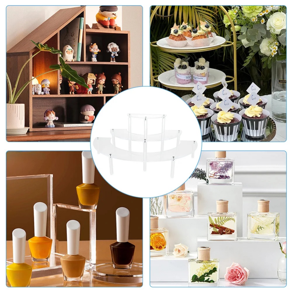 1/2 paket Rak Pajangan Akrilik - Cupcake Stand Tier ulasan dan harga