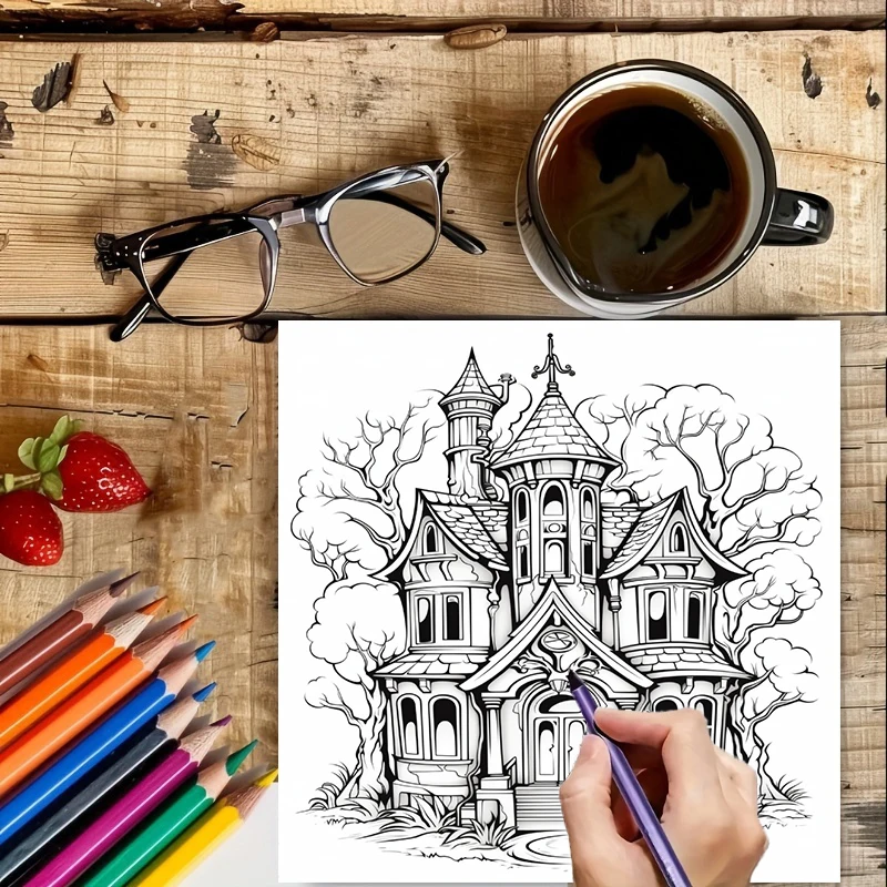 Buku Mewarnai Rumah Hantu untu - Event Supplies ulasan dan harga