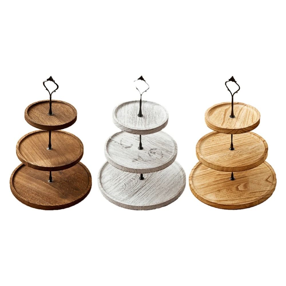 Rak Kue Kering Kayu 2/3 Lapis  - Cupcake Stand Tier ulasan dan harga