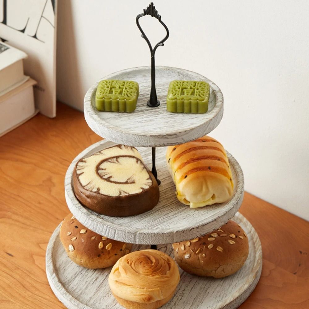 Rak Kue Kering Kayu 2/3 Lapis  - Cupcake Stand Tier ulasan dan harga