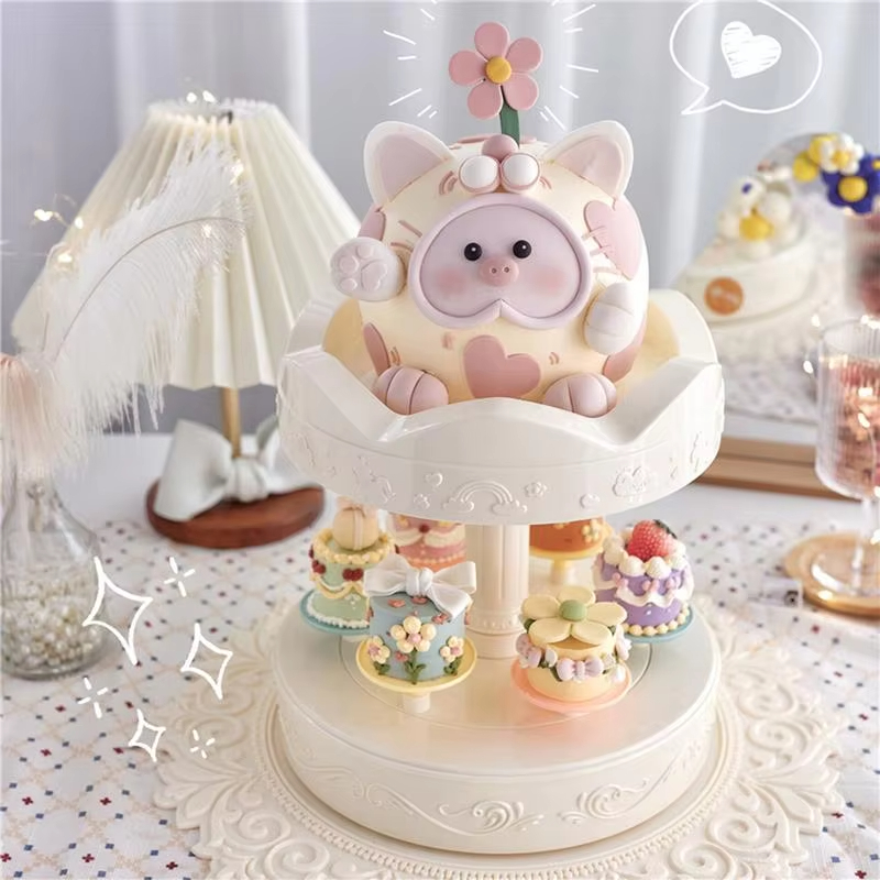 2-tier otomatis berputar duduk - Cupcake Stand Tier ulasan dan harga