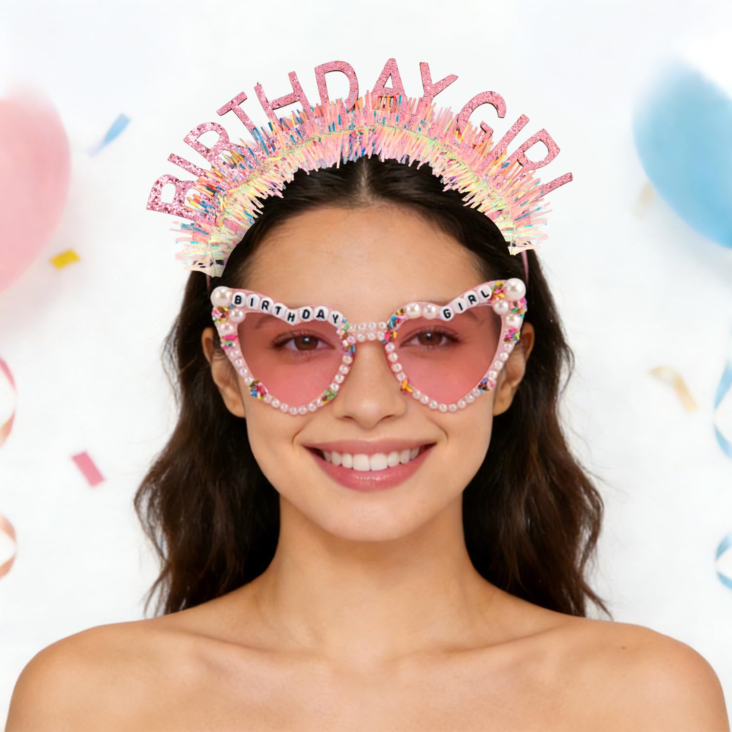 Set Kacamata dan Sash Ulang Ta - Birthday Sash Glitter ulasan dan harga
