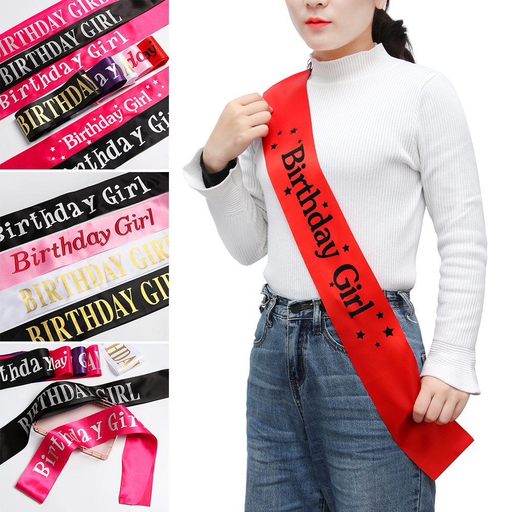 Ulang Tahun gadis Glitter Sati - Birthday Sash Glitter ulasan dan harga