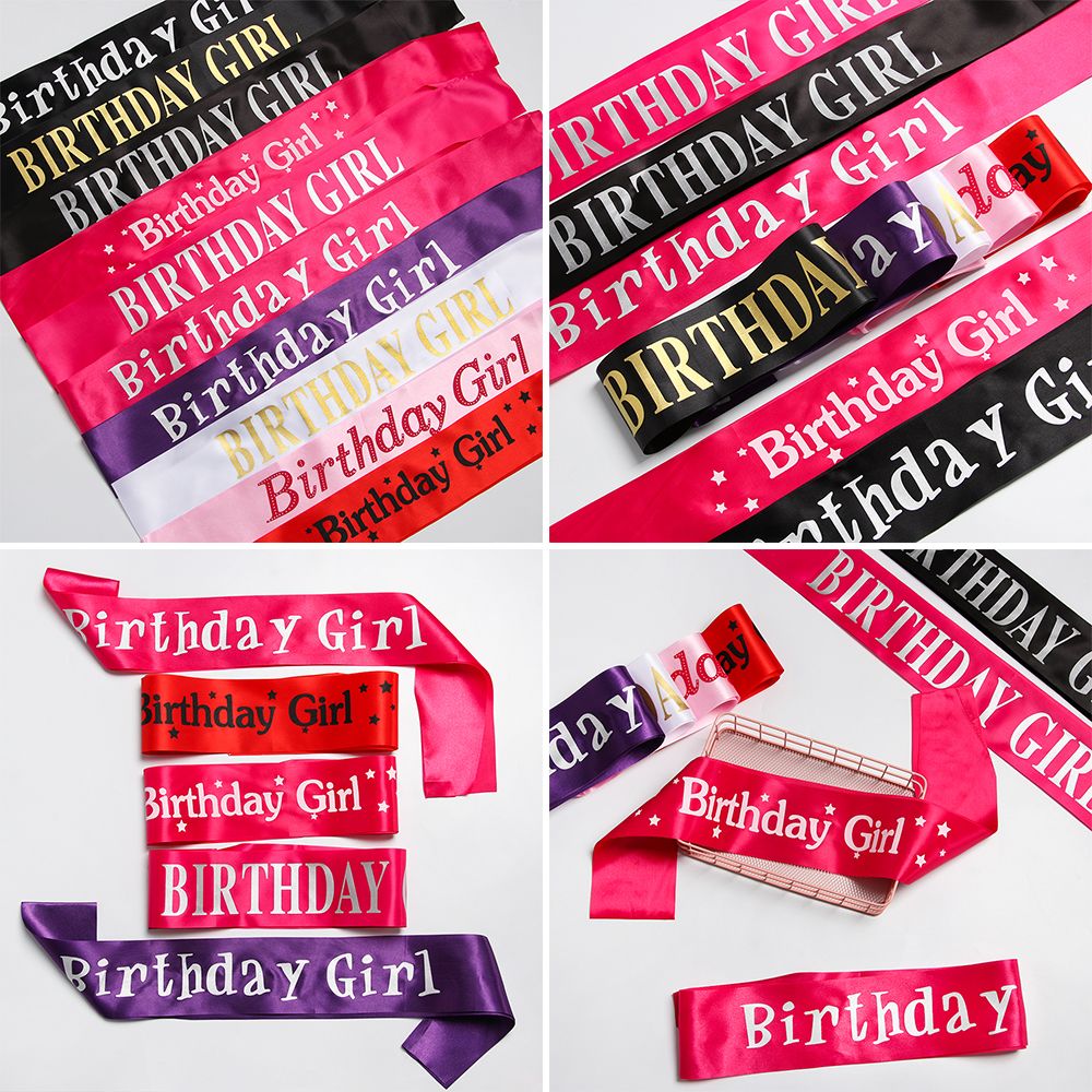Ulang Tahun gadis Glitter Sati - Birthday Sash Glitter ulasan dan harga