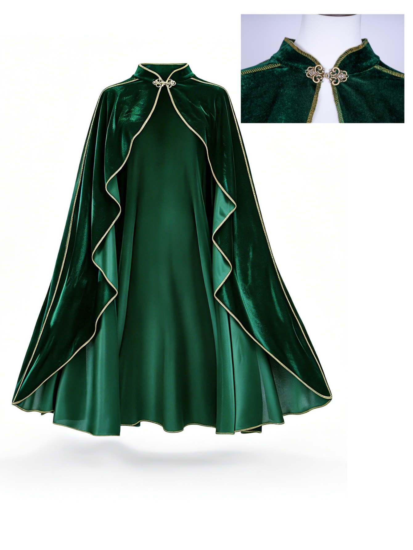 Jubah Beludru Hijau Vintage Wa - Event Support ulasan dan harga