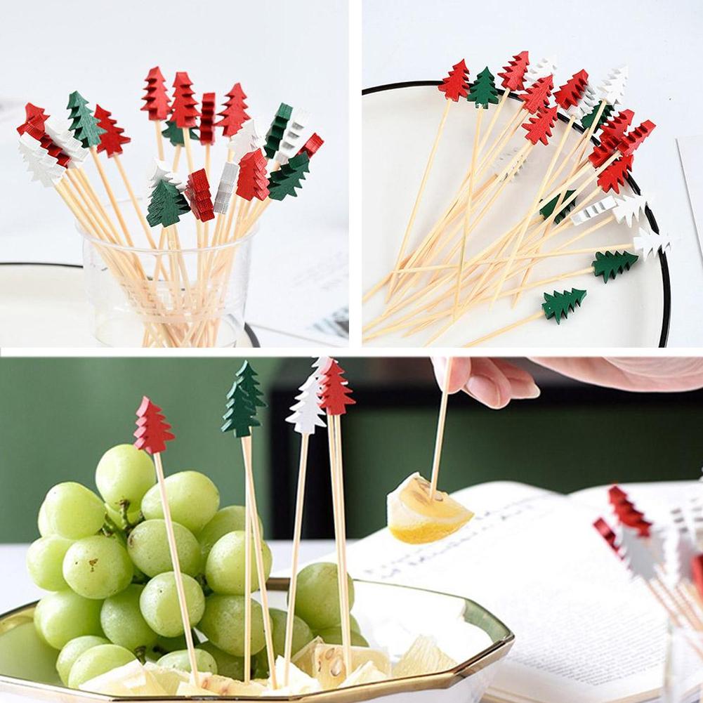 50 Buah Tusuk Koktail Natal Se - Centerpiece Stick ulasan dan harga