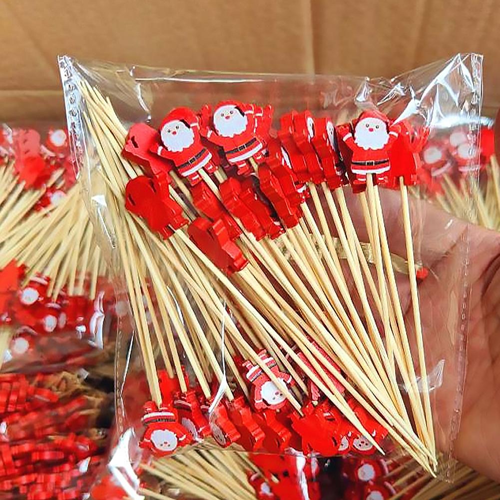 50 Buah Tusuk Koktail Natal Se - Centerpiece Stick ulasan dan harga