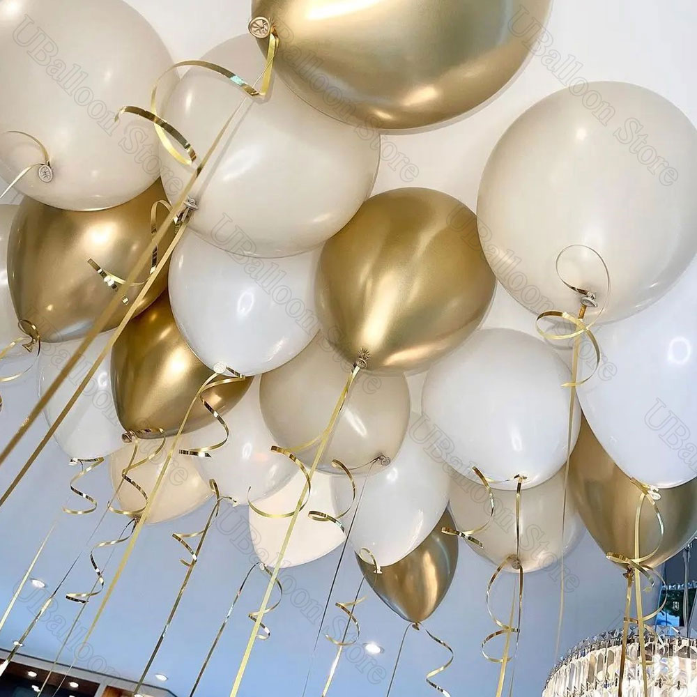 Gapura Balon Emas Putih Pasir  - Balloon Arch Kit ulasan dan harga