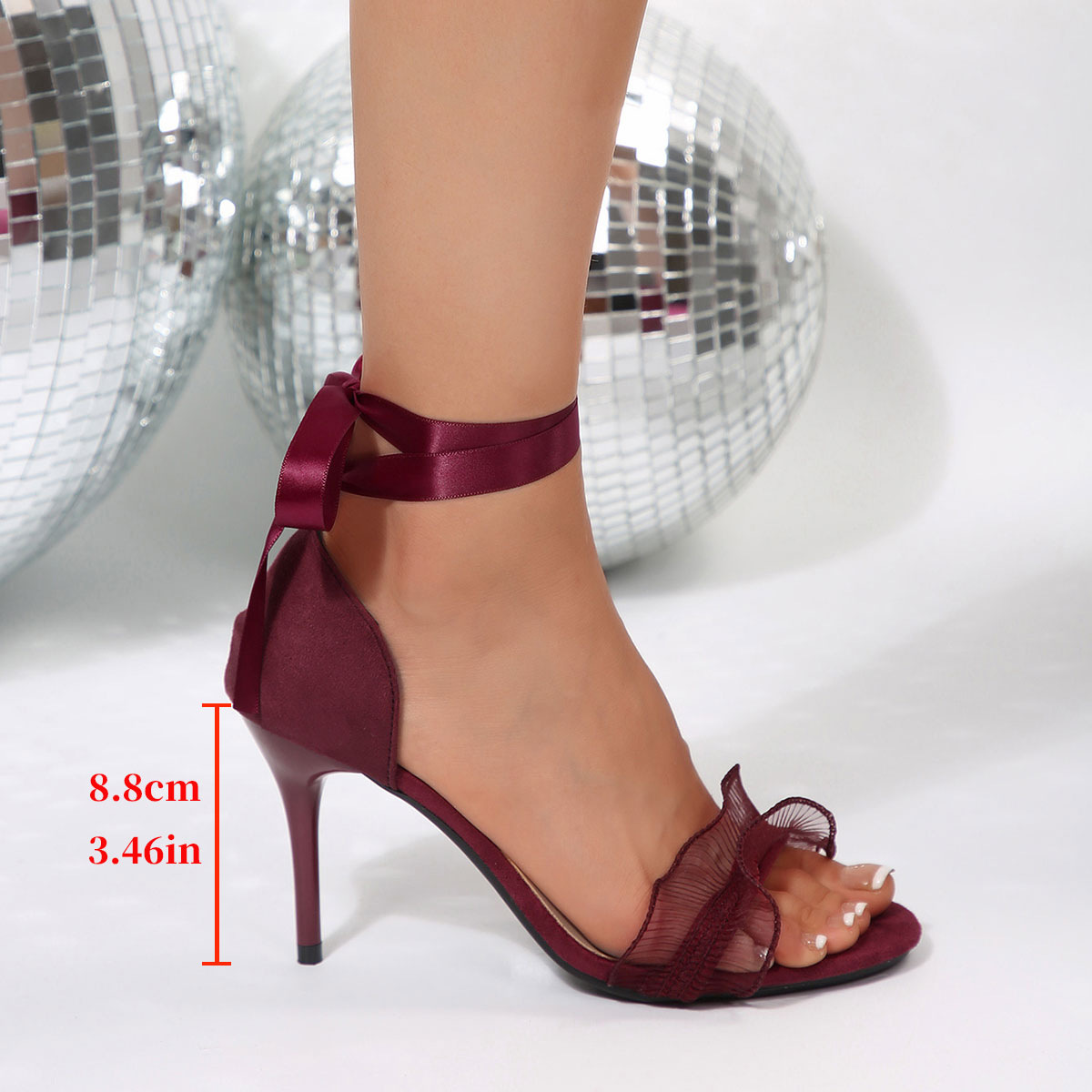 Sandal Hak Tinggi Hitam Dekora - Neon Sign Party ulasan dan harga